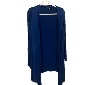 Zenana Outfitters Women’s Blue Long Sleeve Open Front Cardigan Size 3x- like new